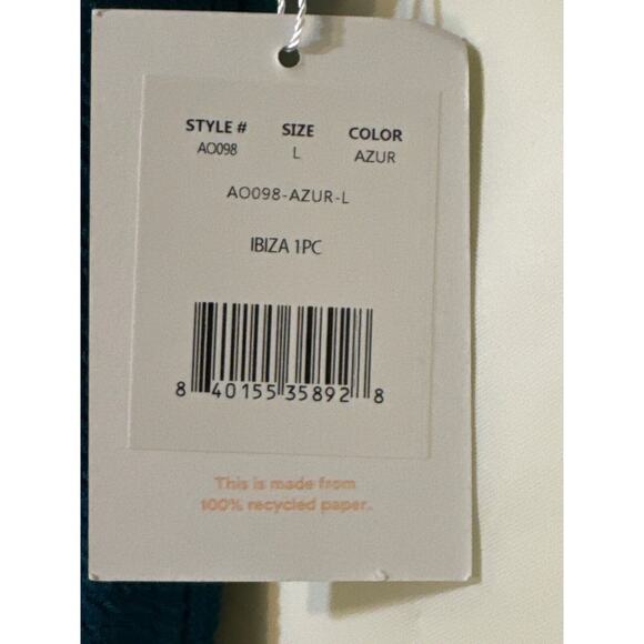 Andie Swim One-Piece Swimsuit · A'Ibiza' Azrur Teal Blue Large - Picture 4 of 6